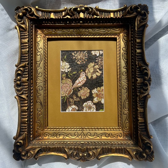 Other - “Nocturnal Bloom “ Bird Floral painting